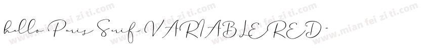 hello Paris Serif VARIABLERED字体转换